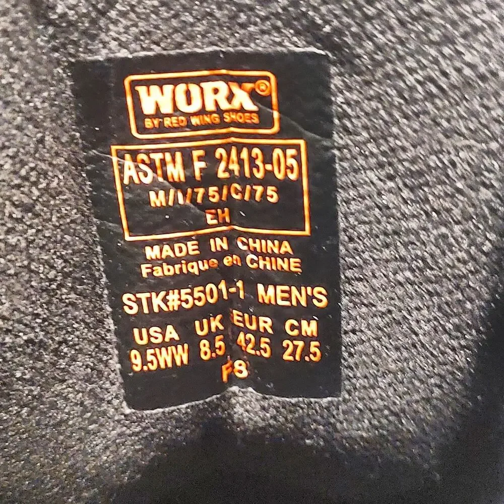 WORX by Red Wing Men's 9.5 WW 5501-1 Cobalt 5